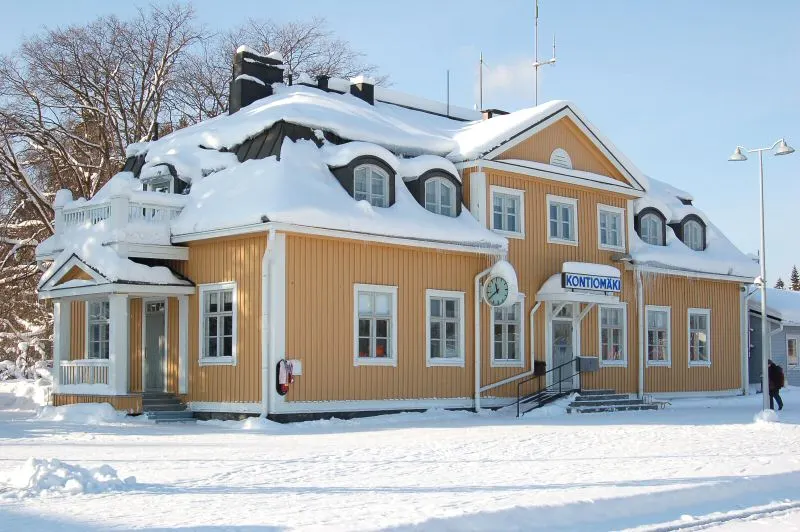 Kontiomäen rautatieasema Paltamossa.