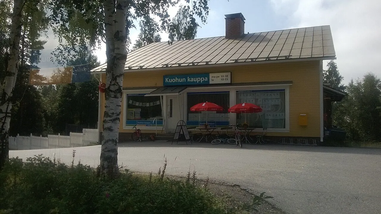 Crocery building in the village Kuohu, (city of) Jyväskylä, Finland