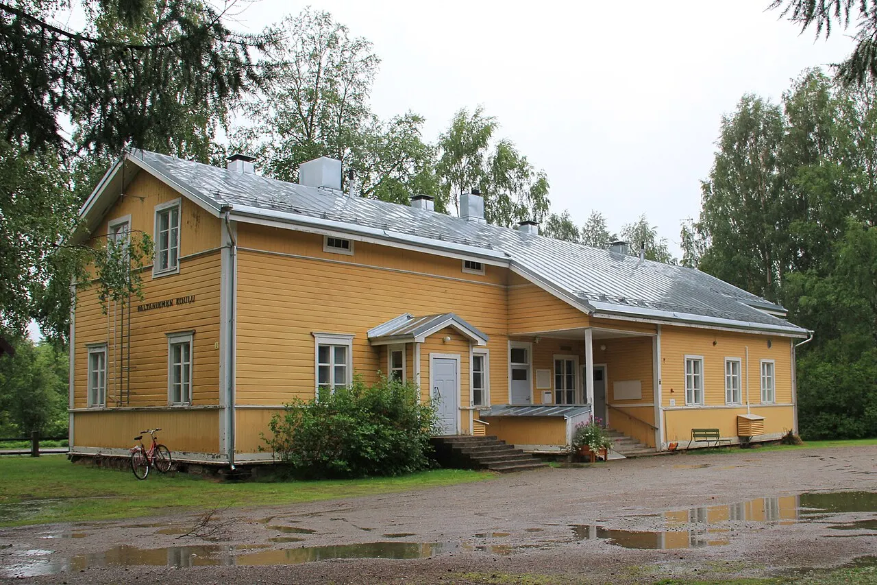 paltaniemen kylätalo, Paltaniemi, Kajaani, Suomi. - Entinen koulu.